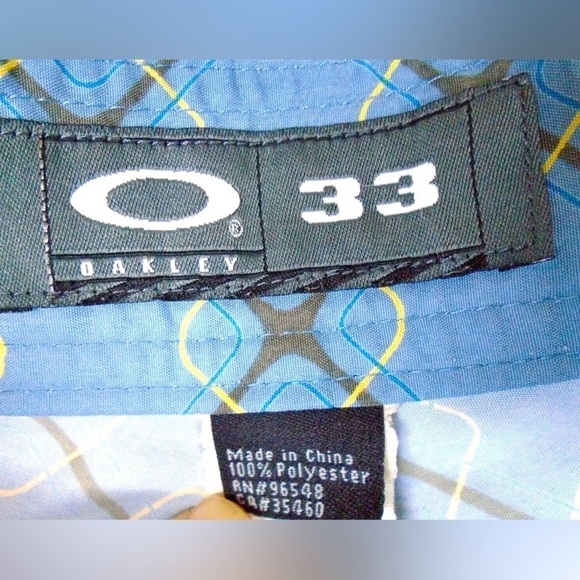 Oakley Board Shorts Swimwear Swim Trunks Blue Pockets Men’s Large 33 Waist - Picture 5 of 6